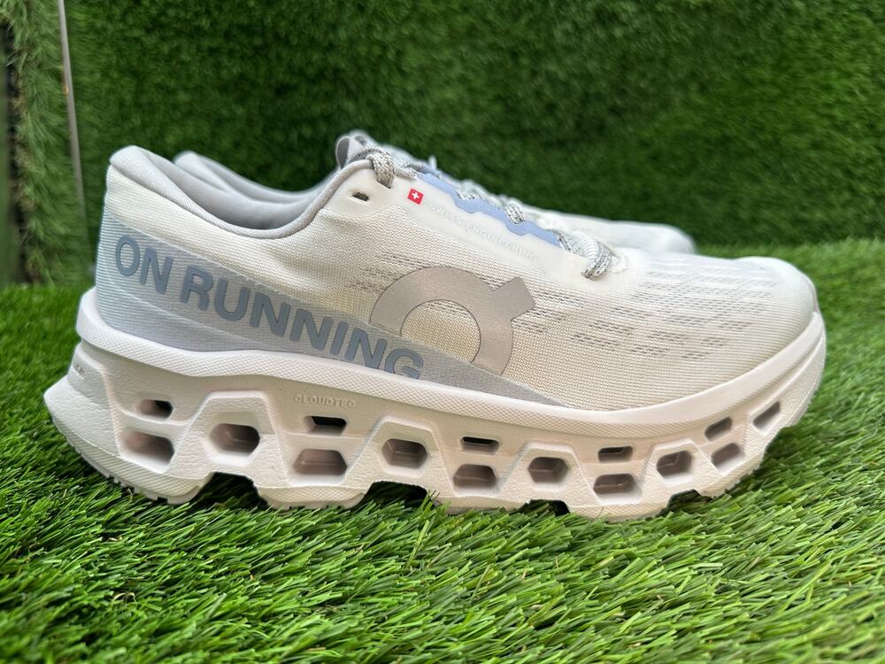 On Running Cloudmonster 3 3WG10030664 Athletic Sneaker Women's 7 White Knit Gym